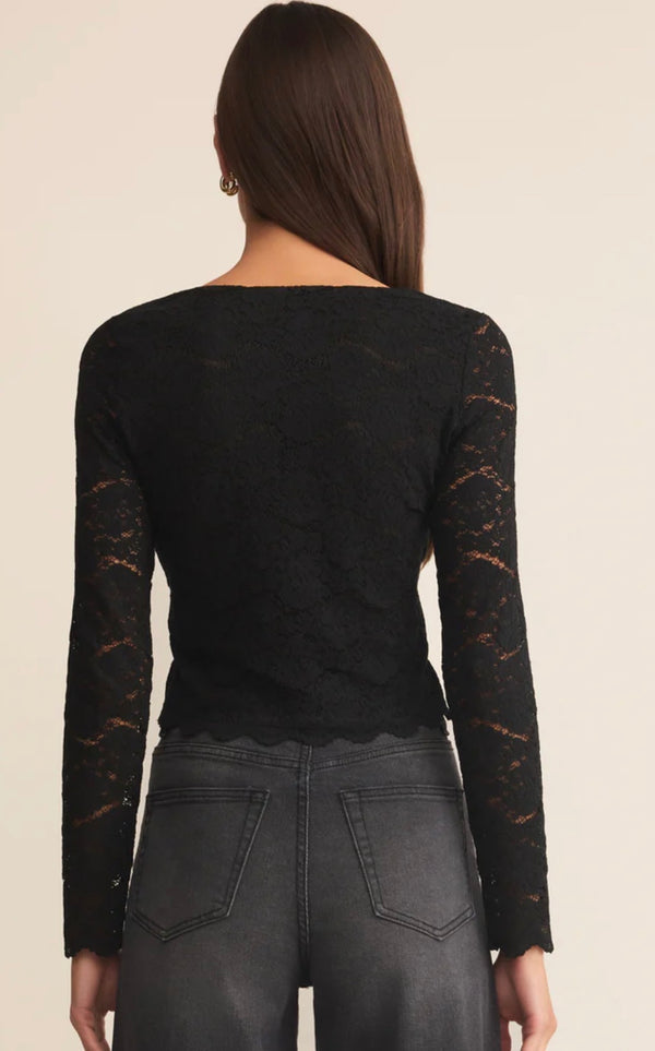 ZT254903 Aurora Lace Top Black