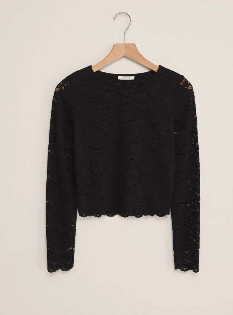 ZT254903 Aurora Lace Top Black