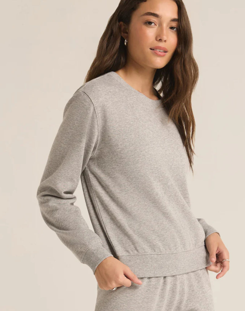 ZT213285 Classic Crew Sweatshirt - Heather Grey