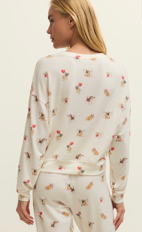 ZLT261191  Bisous Love Pup Top Vanilla Ice