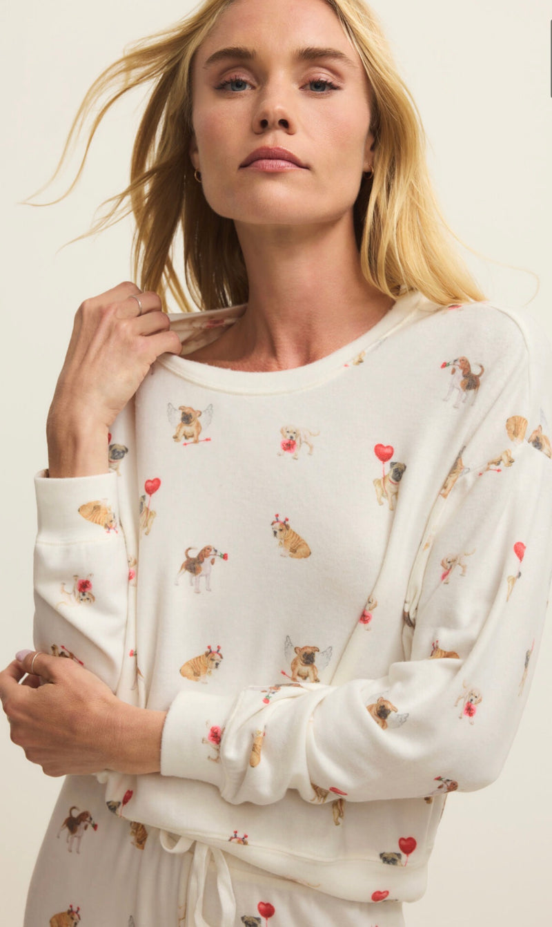 ZLT261191  Bisous Love Pup Top Vanilla Ice