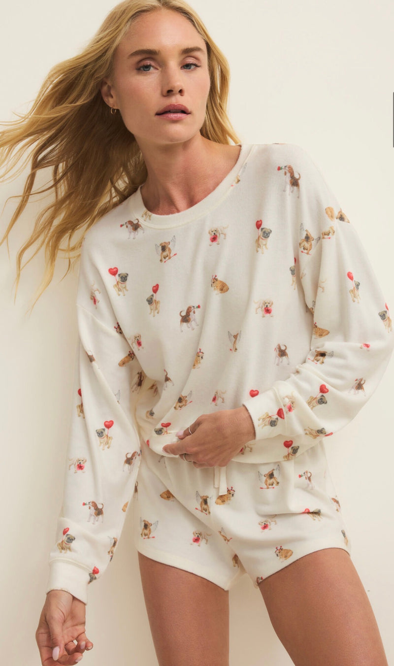 ZLT261191  Bisous Love Pup Top Vanilla Ice