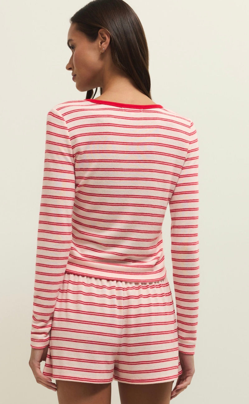 ZLT261197 Night In Stripes Ls Top Multi
