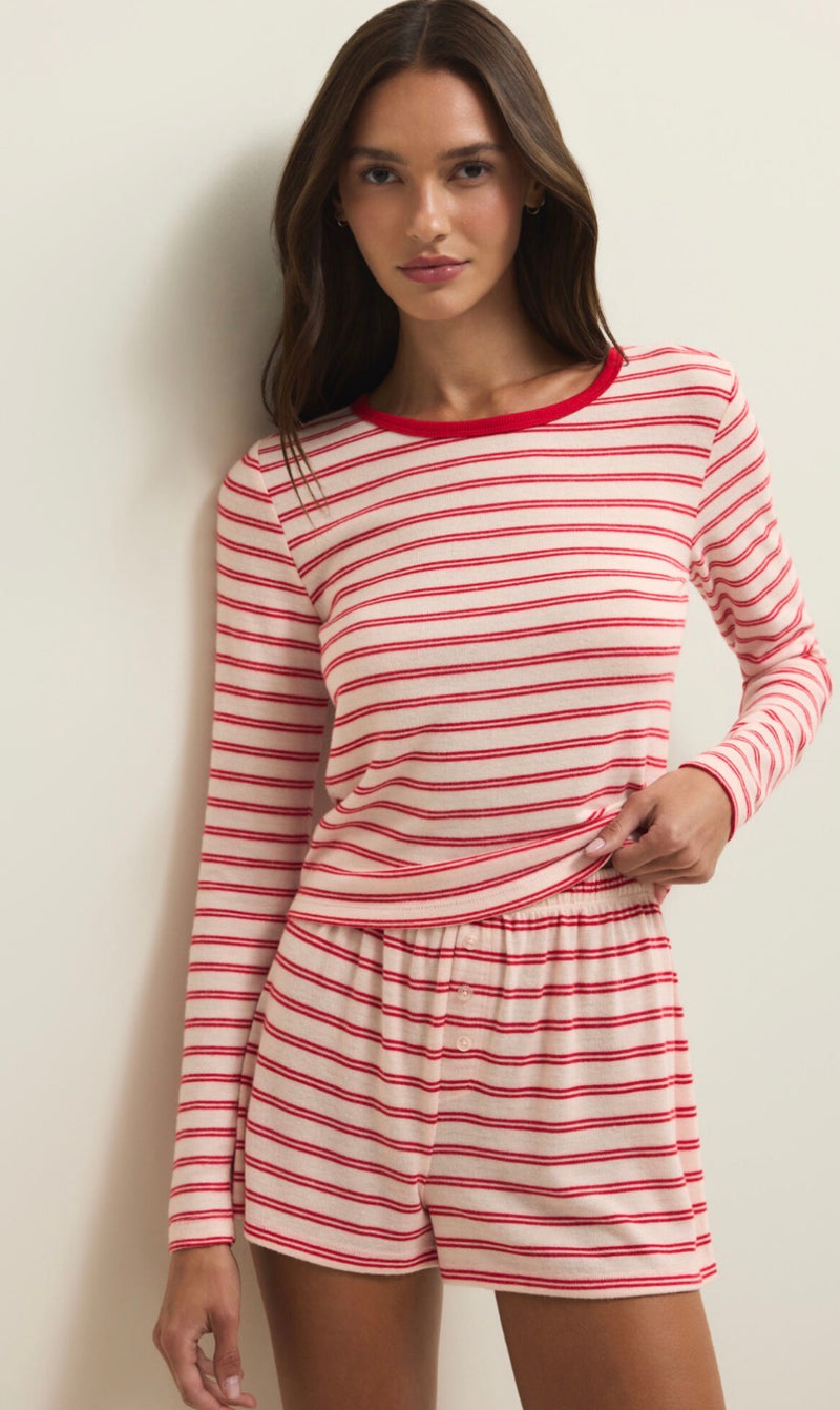 ZLT261197 Night In Stripes Ls Top Multi