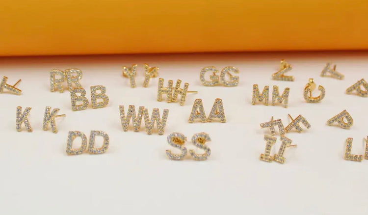 MIA Initial Stud Earrings