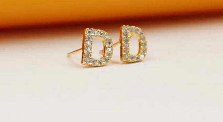 MIA Initial Stud Earrings