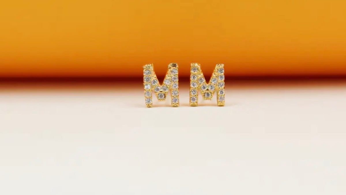 MIA Initial Stud Earrings
