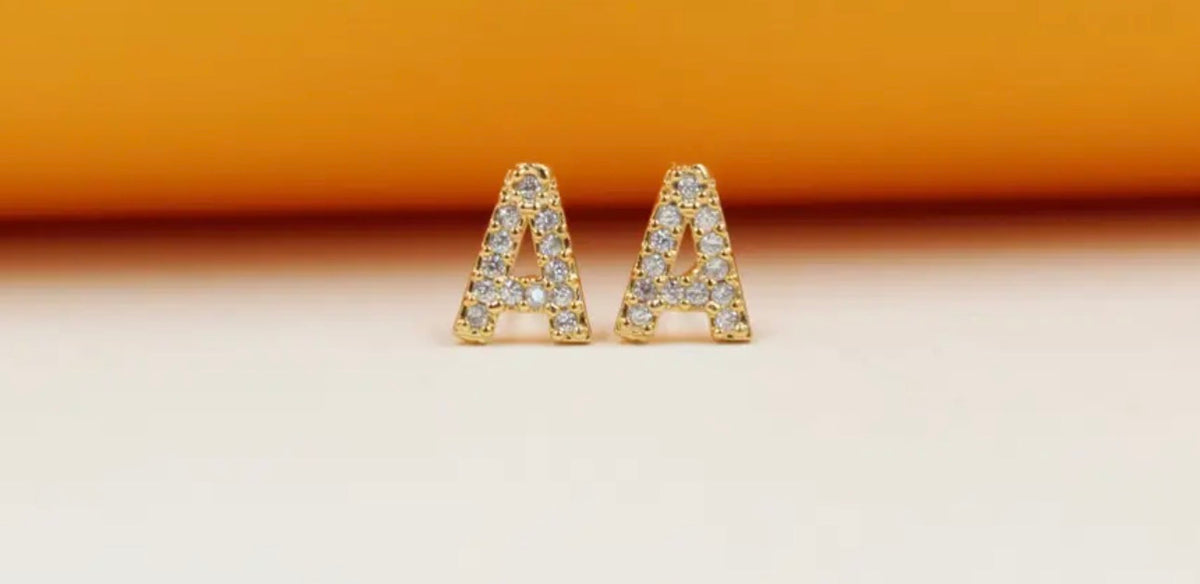 MIA Initial Stud Earrings