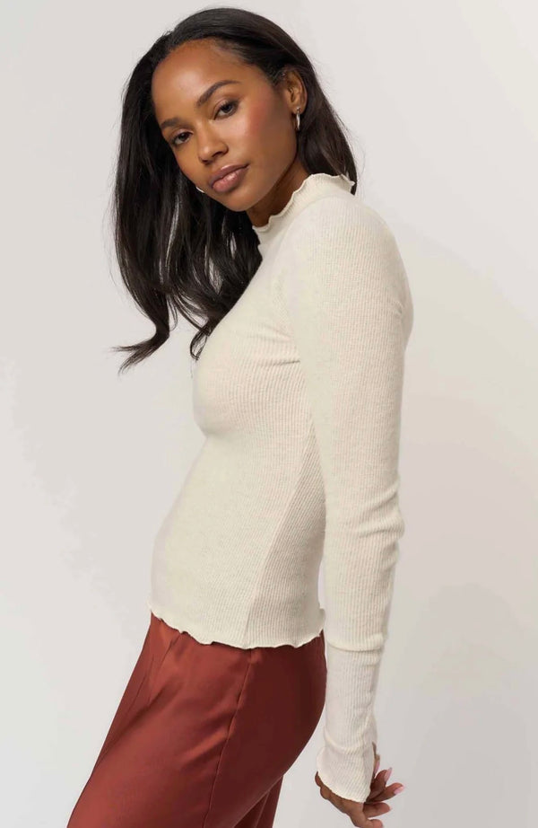 11741939 Sloane Merrow Mock Neck Top