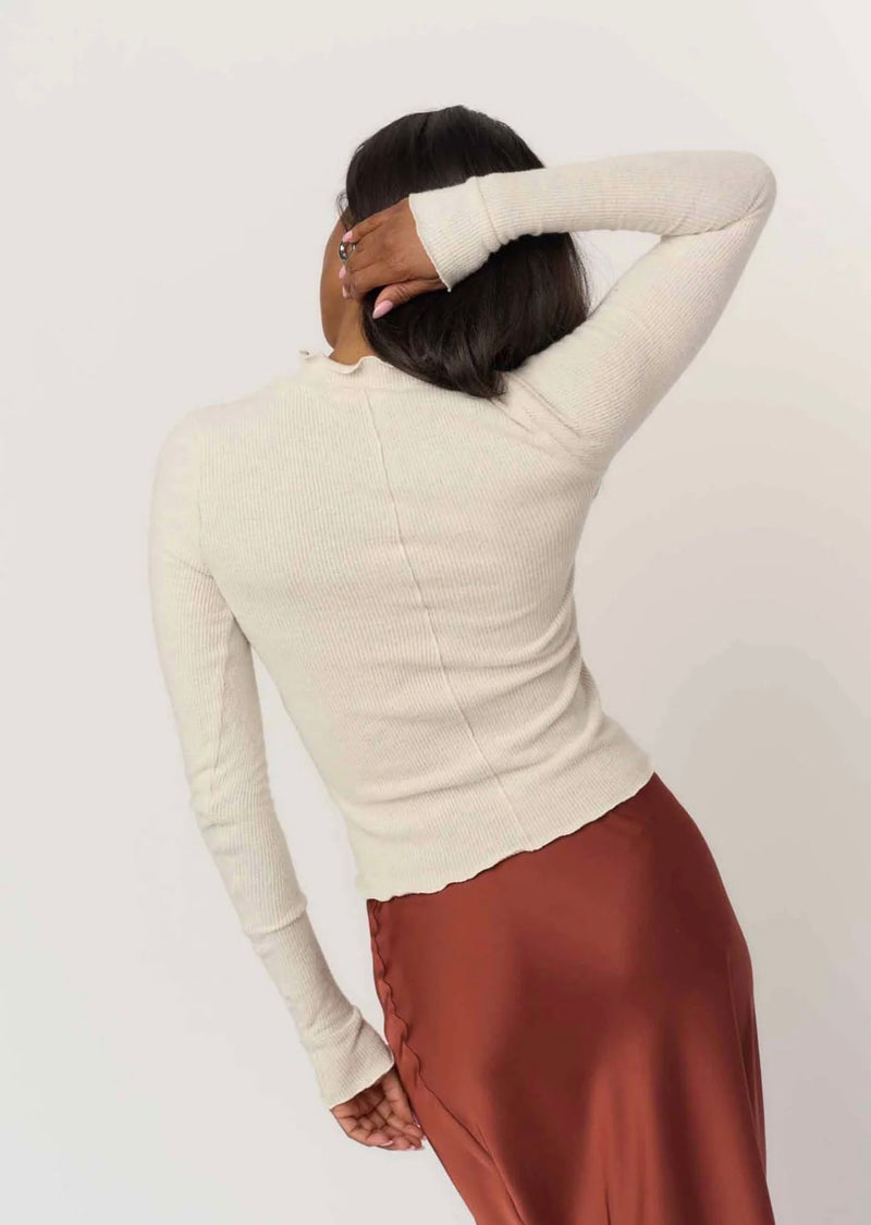 11741939 Sloane Merrow Mock Neck Top