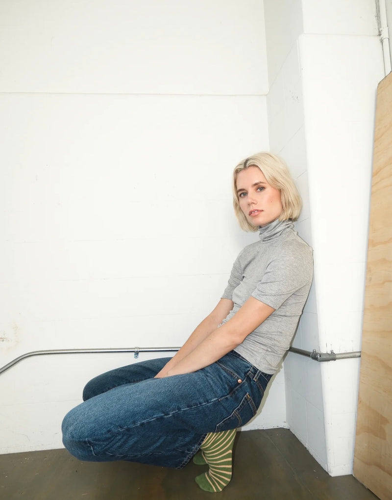 11667vp Jesllyn Turtleneck Rib Tee