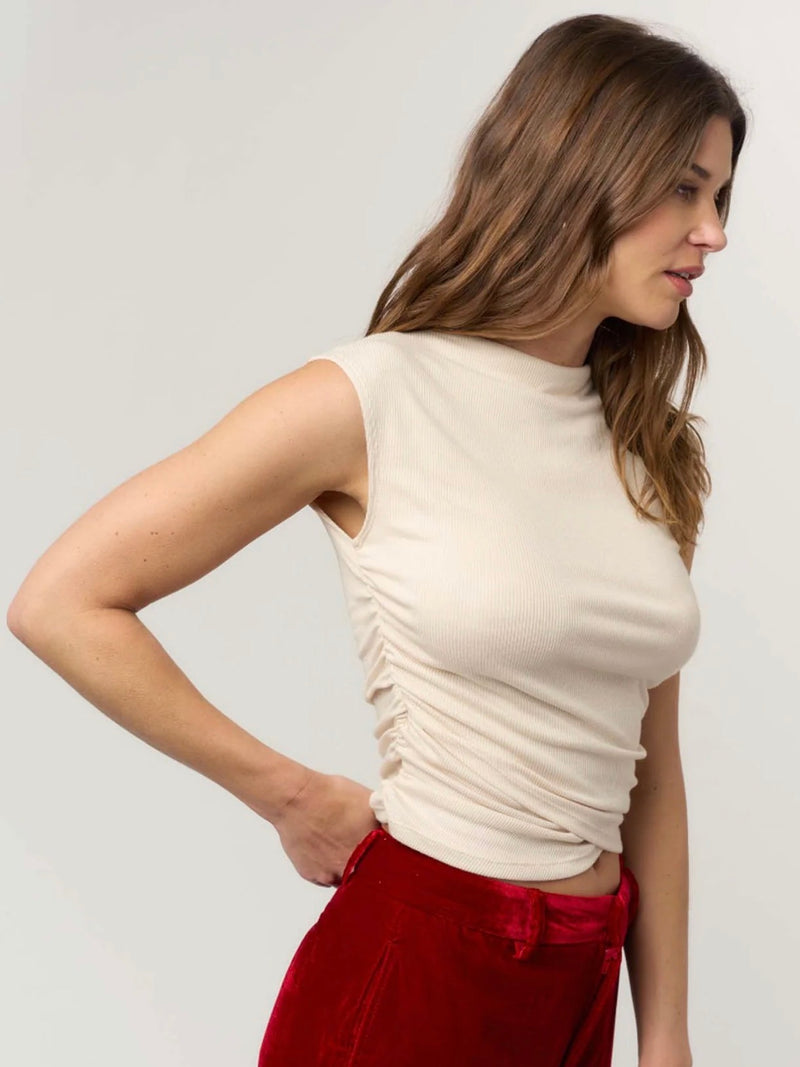 11670vp Carnie Shirred Side Rib Tank