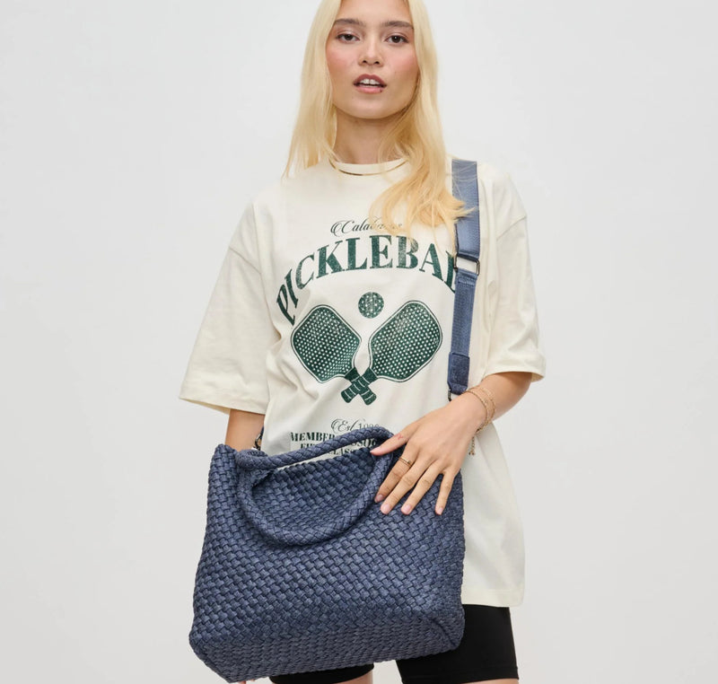 Sky’s the Limit- medium woven tote