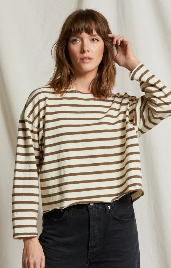 T136-Taylor-W022 Recycled Cotton Striped LS