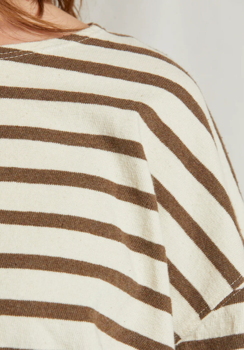 T136-Taylor-W022 Recycled Cotton Striped LS