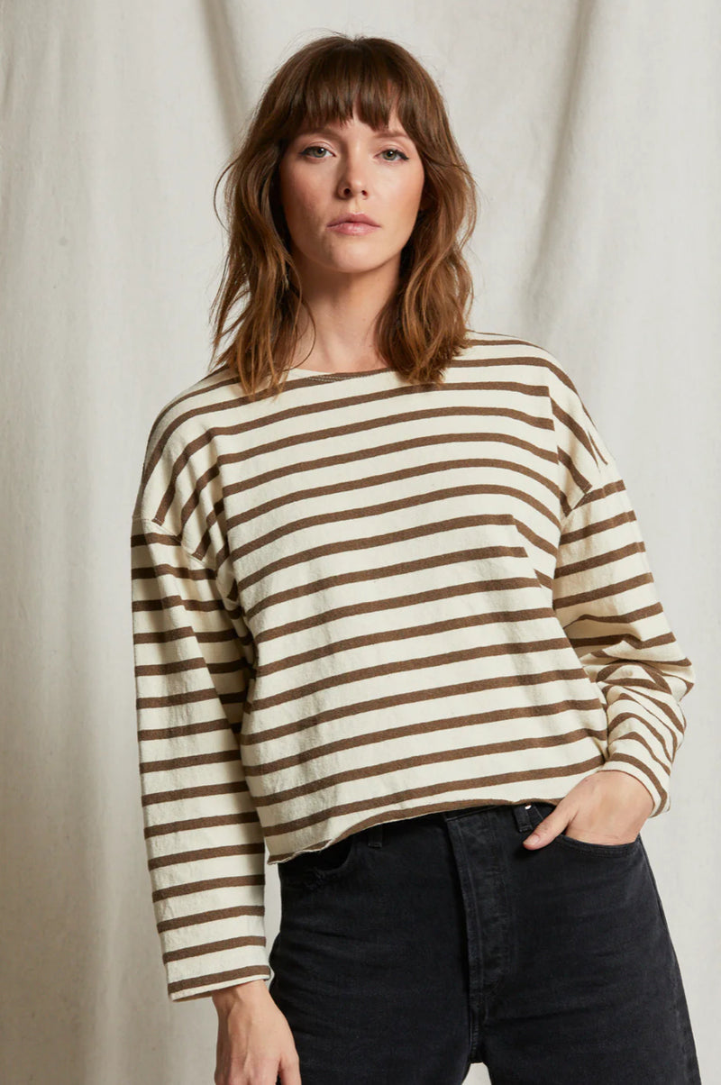 T136-Taylor-W022 Recycled Cotton Striped LS