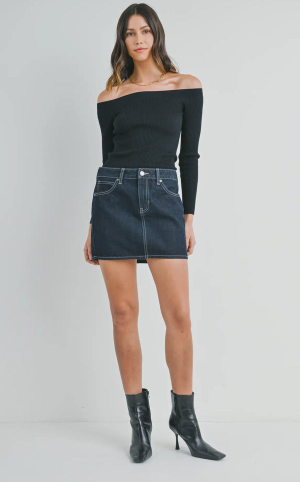 DK695n Micro Clean Denim Skirt