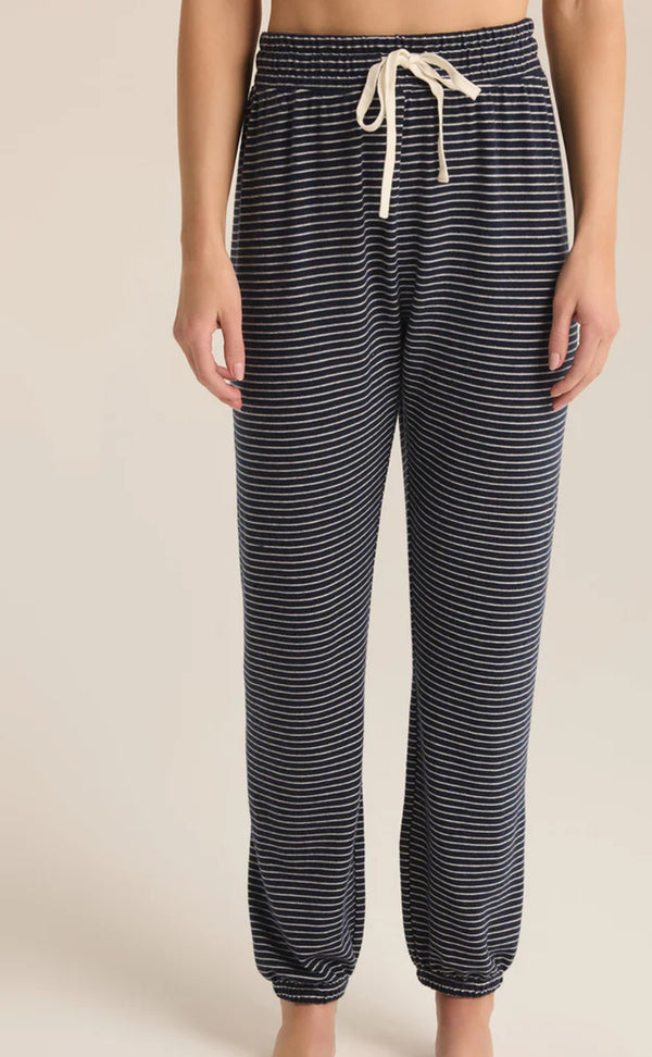 ZLP233649 Lounge Stripe Jogger Eclipse