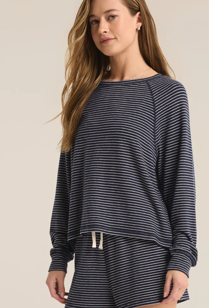 ZLT233648 Staying Stripe LS Top