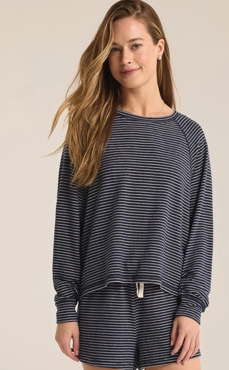 ZLT233648 Staying Stripe LS Top