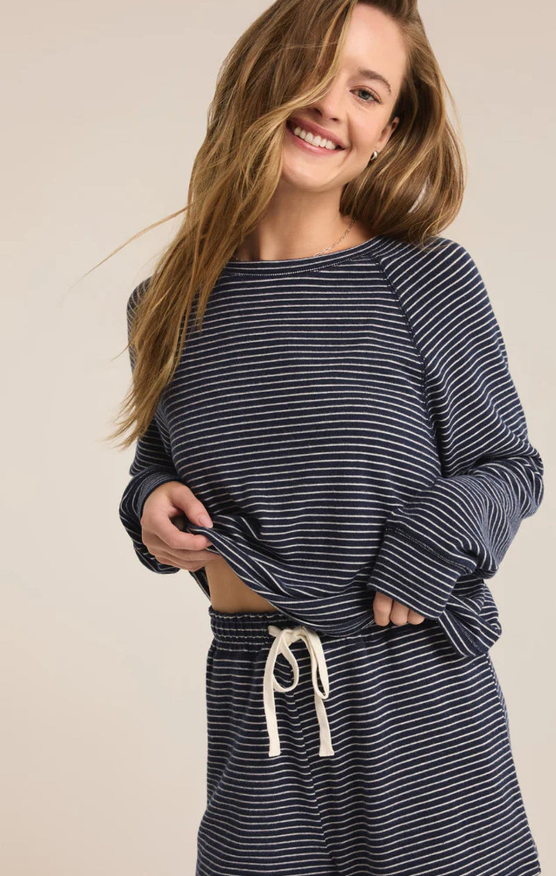 ZLT233648 Staying Stripe LS Top