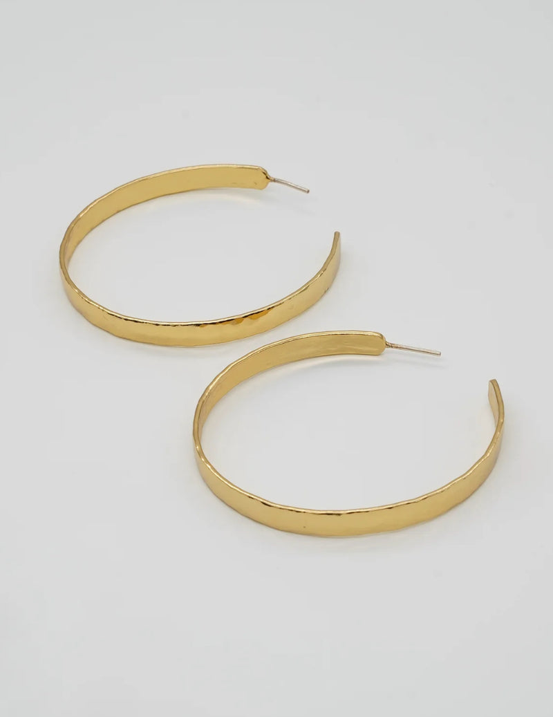 460 Statement Hammered Hoop Earrings