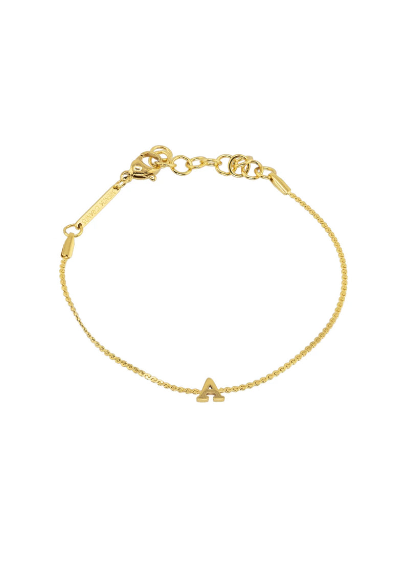 622 Waterproof Dainty Initial Bracelet