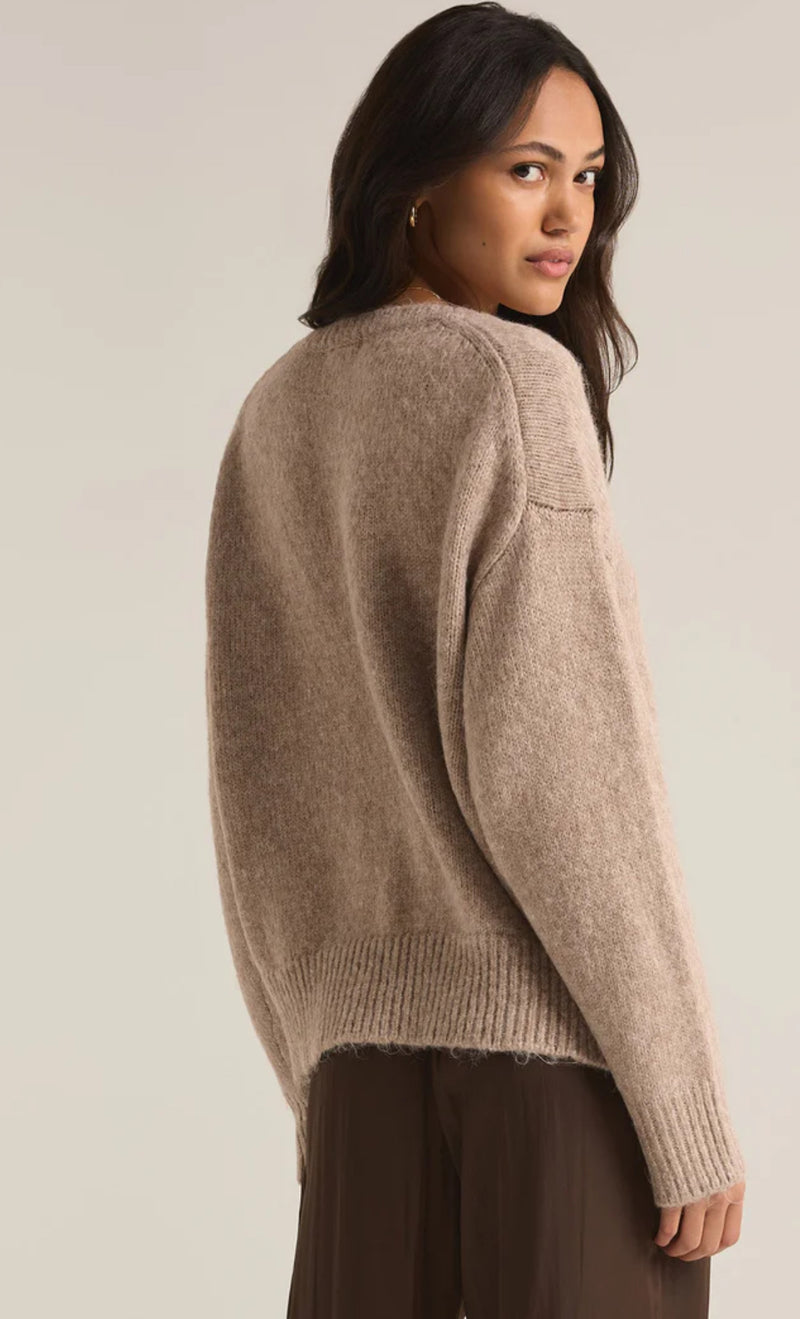 ZT244301 All I Want Sweater -Taupe