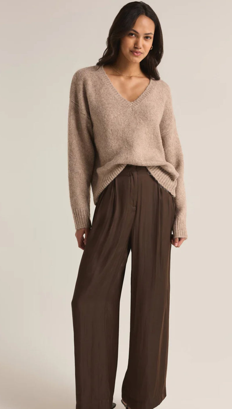 ZT244301 All I Want Sweater -Taupe