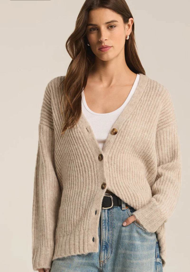 ZW244223 Josie Cozy Cardigan- Charcoal Heather