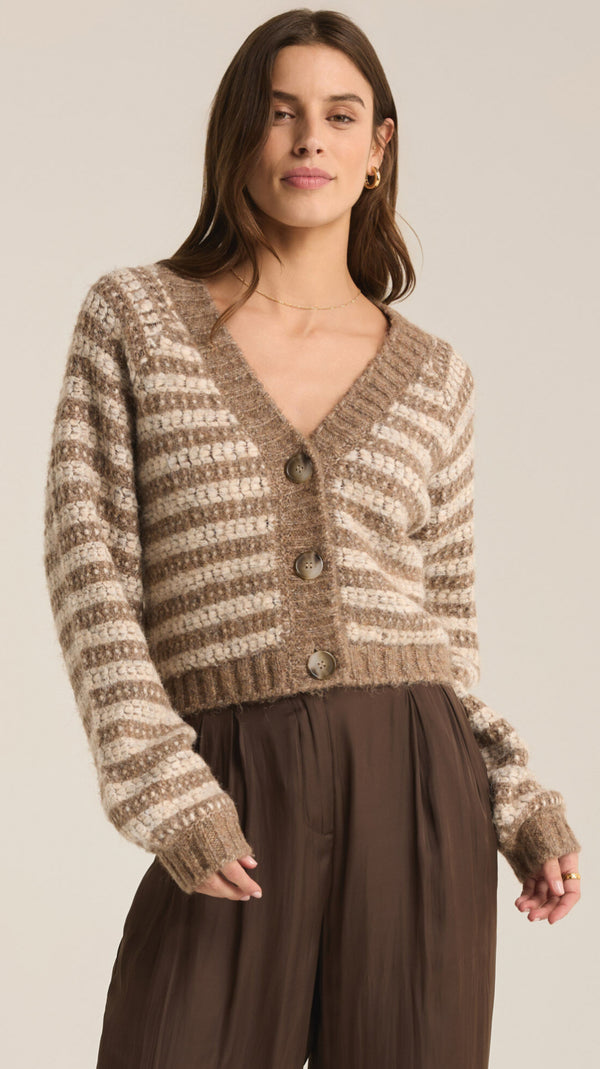 ZW244223 Este Metallic Stripe Cardigan