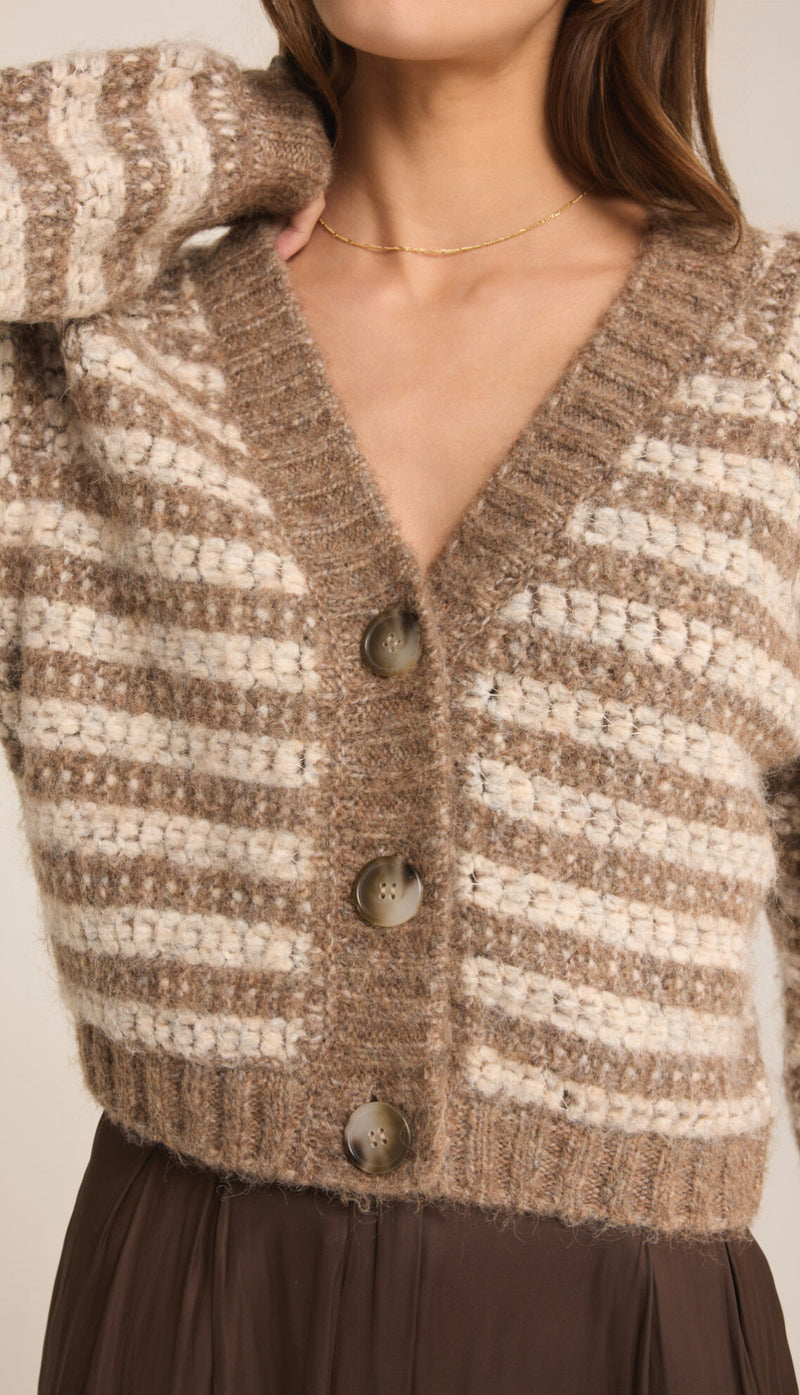 ZW244223 Este Metallic Stripe Cardigan