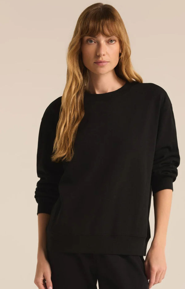 ZT244529 Boyfriend Sweatshirt- Black