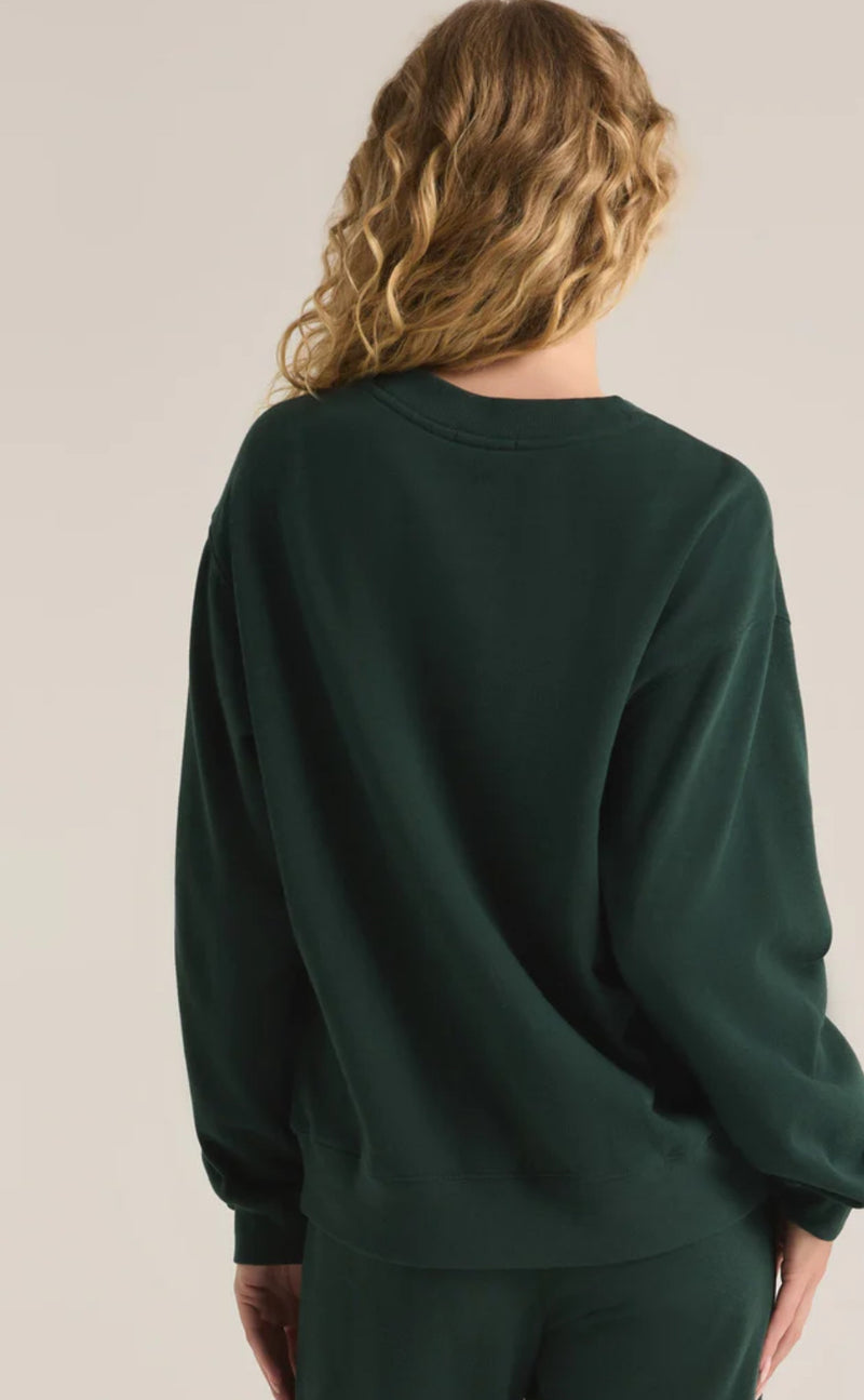 ZT244529 Boyfriend Sweatshirt- Cyprus Green