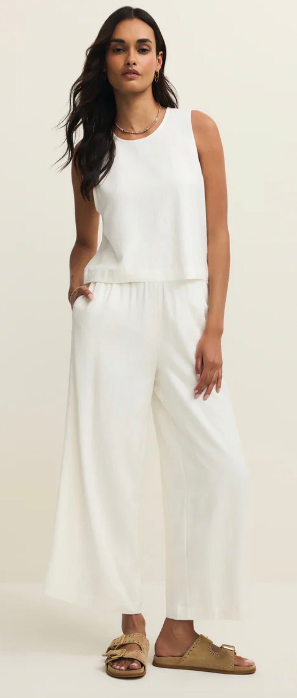 ZT261576 Sloan Linen Top- White