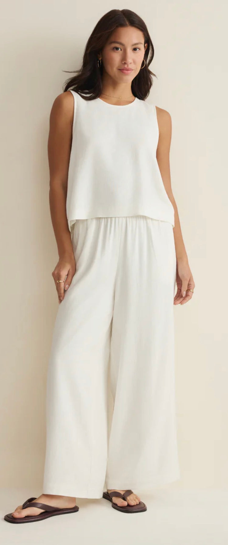 ZT261576 Sloan Linen Top- White