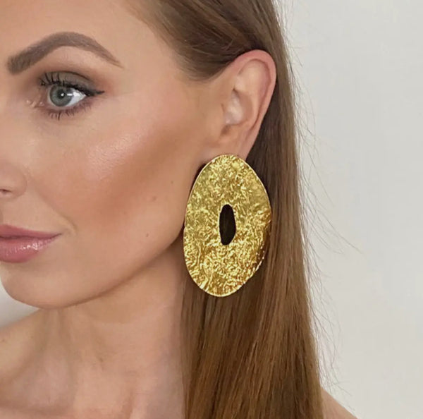 Large Oval Statement Earrings