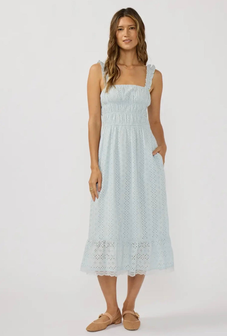 I–73675 Belle Eyelet Midi Dress
