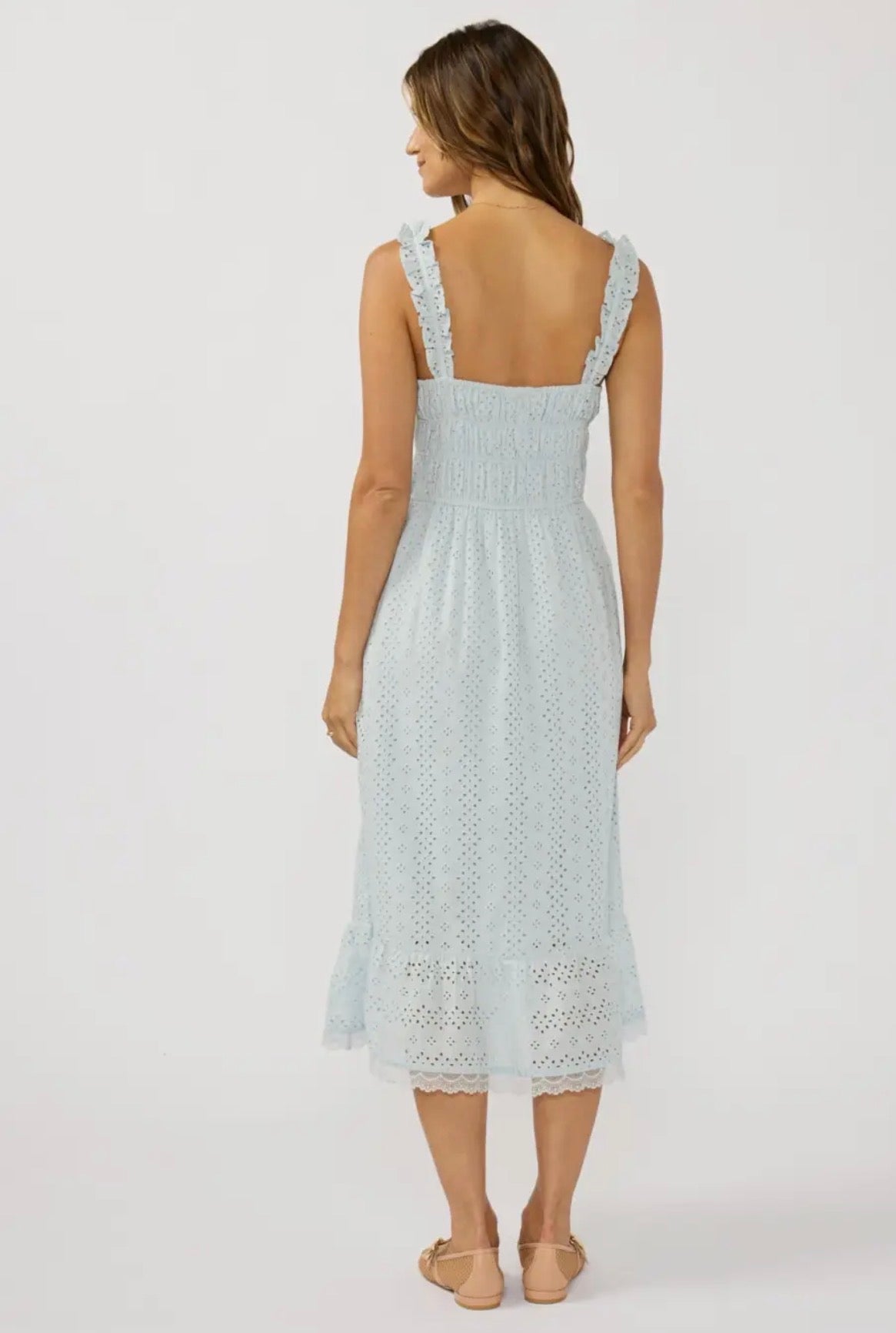I–73675 Belle Eyelet Midi Dress