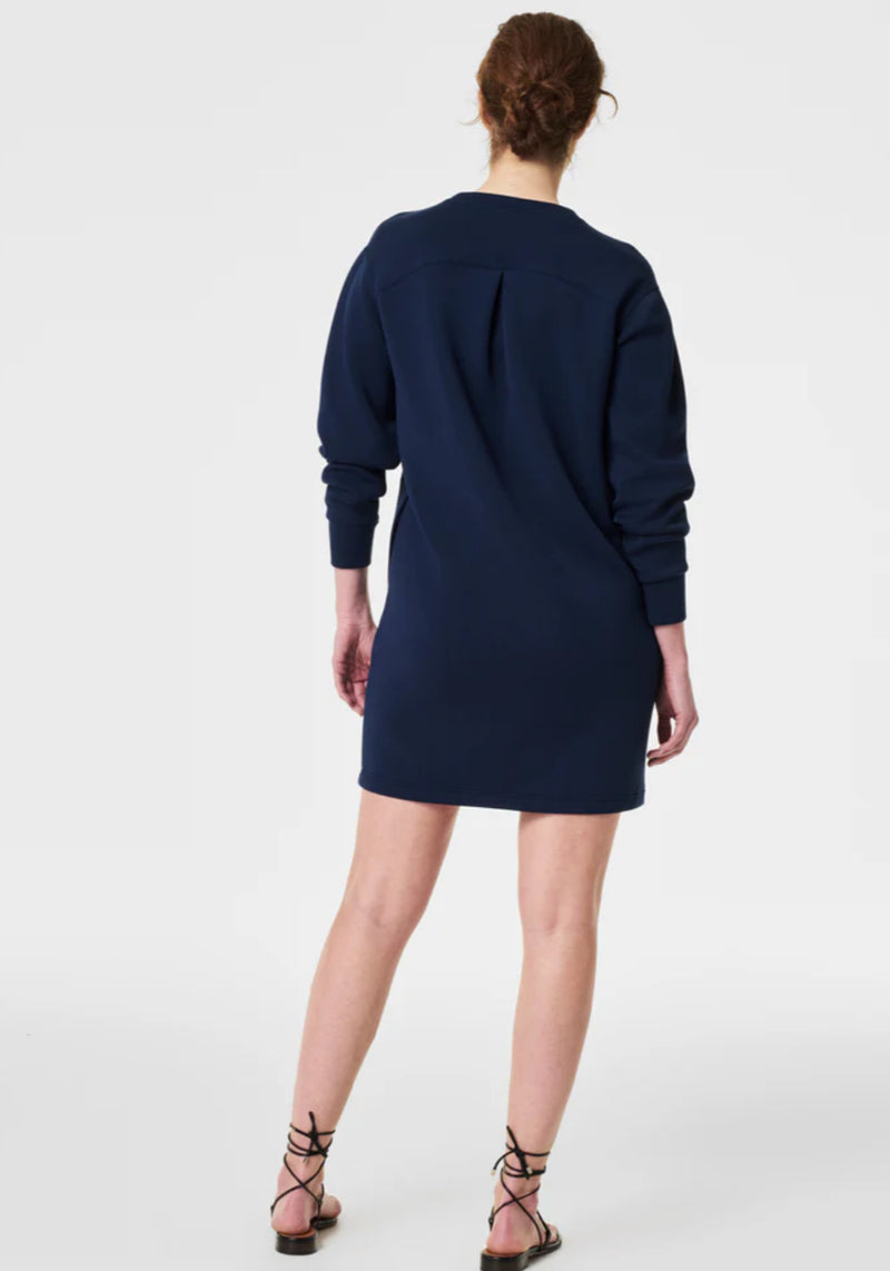 50453r Spanx AirEssential Crew Neck Dress- Timeless Navy