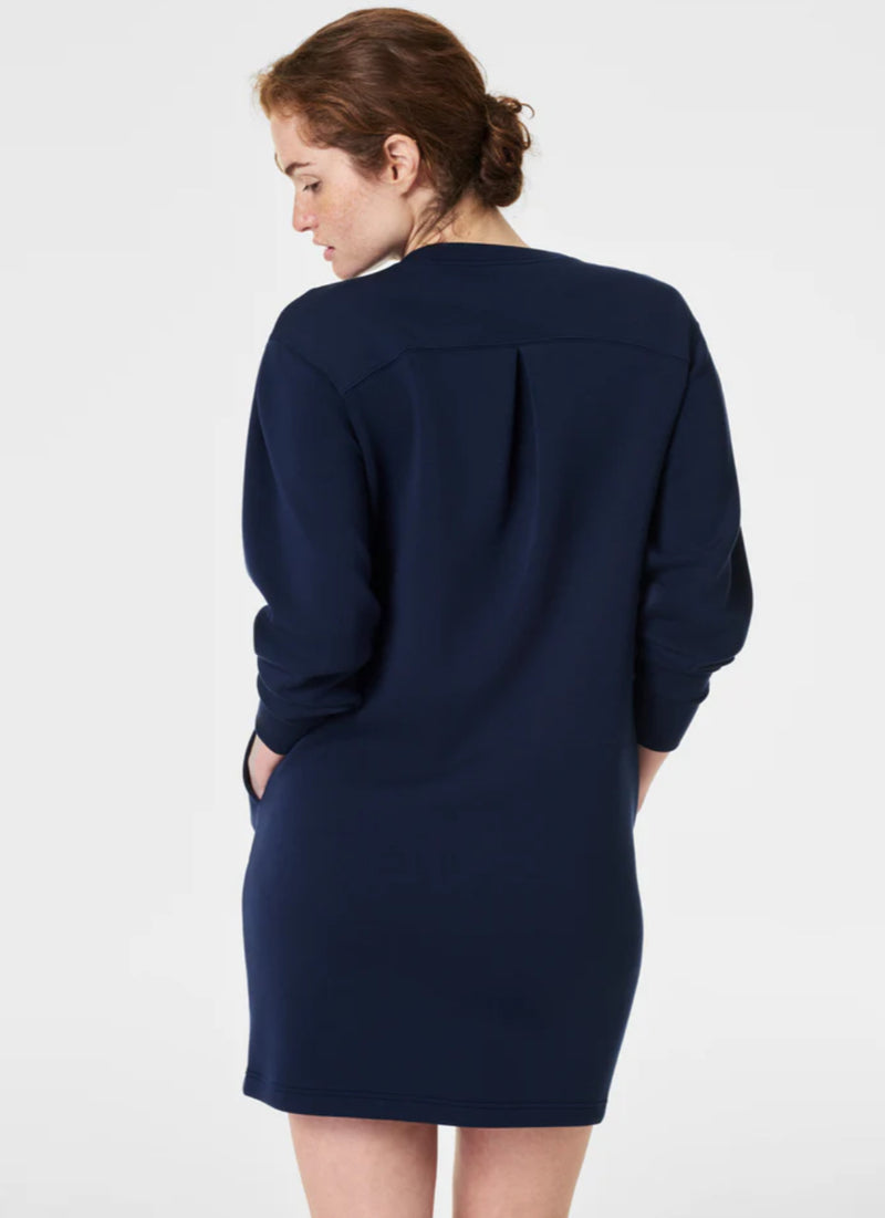 50453r Spanx AirEssential Crew Neck Dress- Timeless Navy