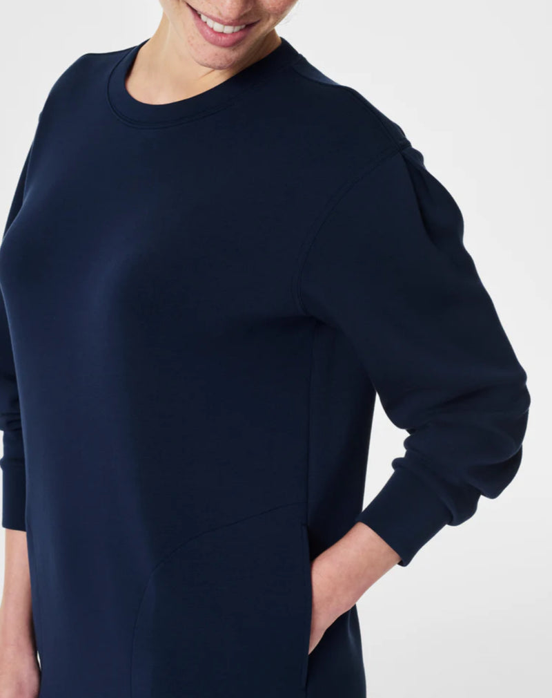 50453r Spanx AirEssential Crew Neck Dress- Timeless Navy