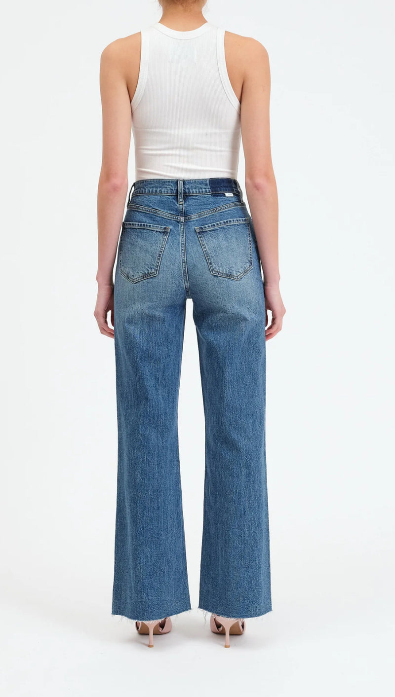 D00016205js- Far Out HR Wide Leg Jean- Stunner