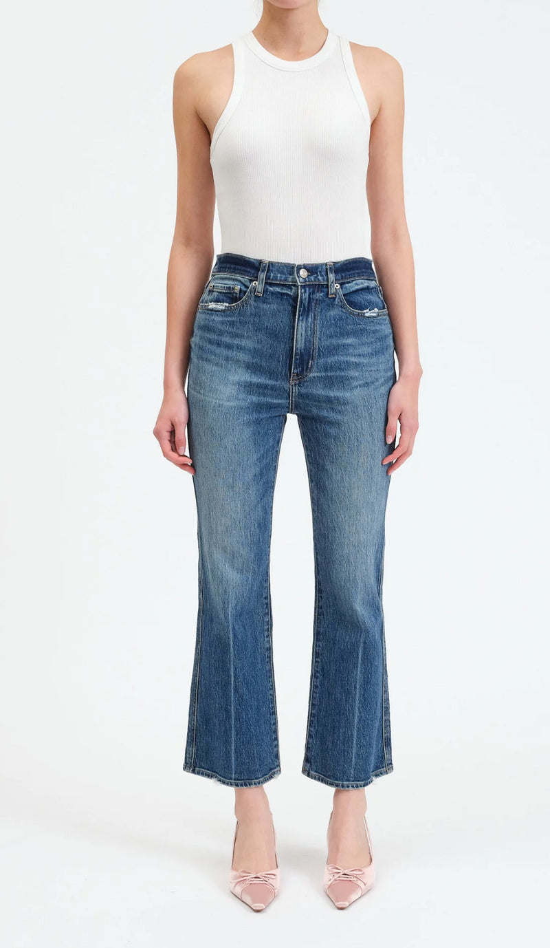 D00016233tx- Soho HR Ankle Flare Jean- Rush Hour