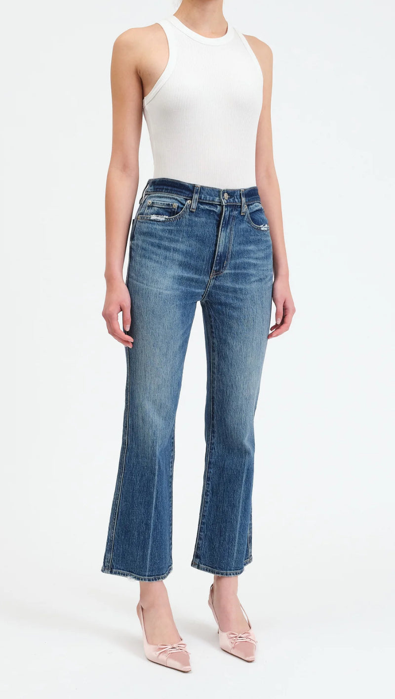 D00016233tx- Soho HR Ankle Flare Jean- Rush Hour