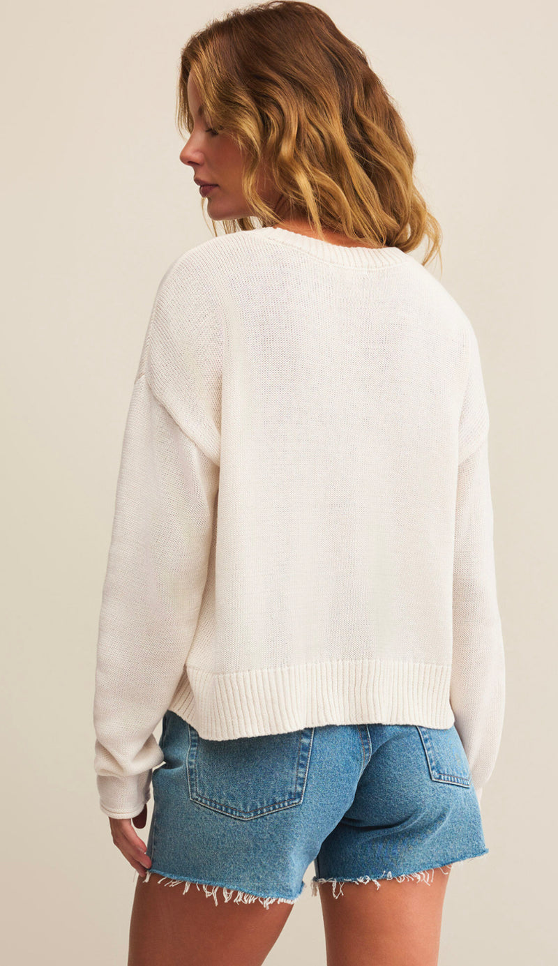 ZW251325 Sienna Sweater- Sea Salt Vacation