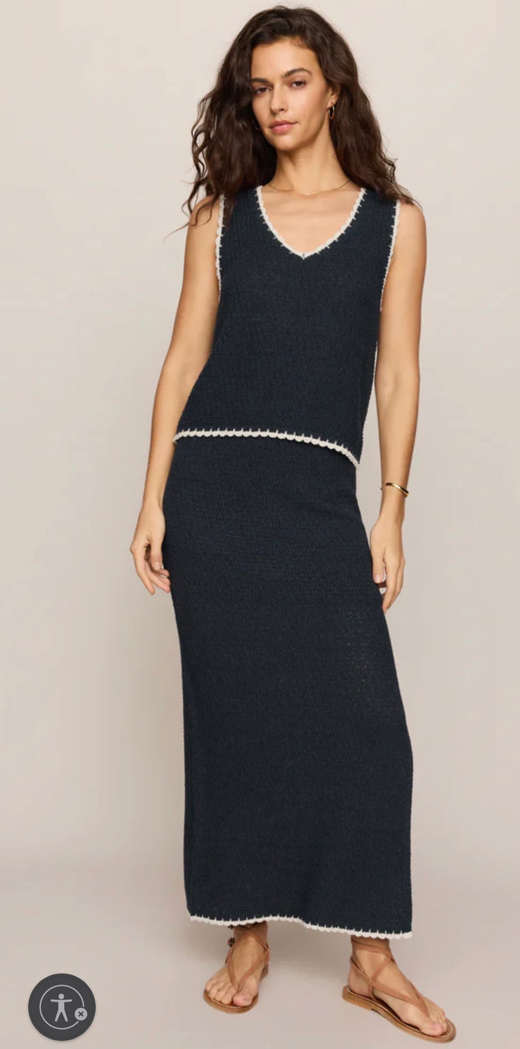 ZK261166 Yessenia Whipstitch Skirt -Eclipse