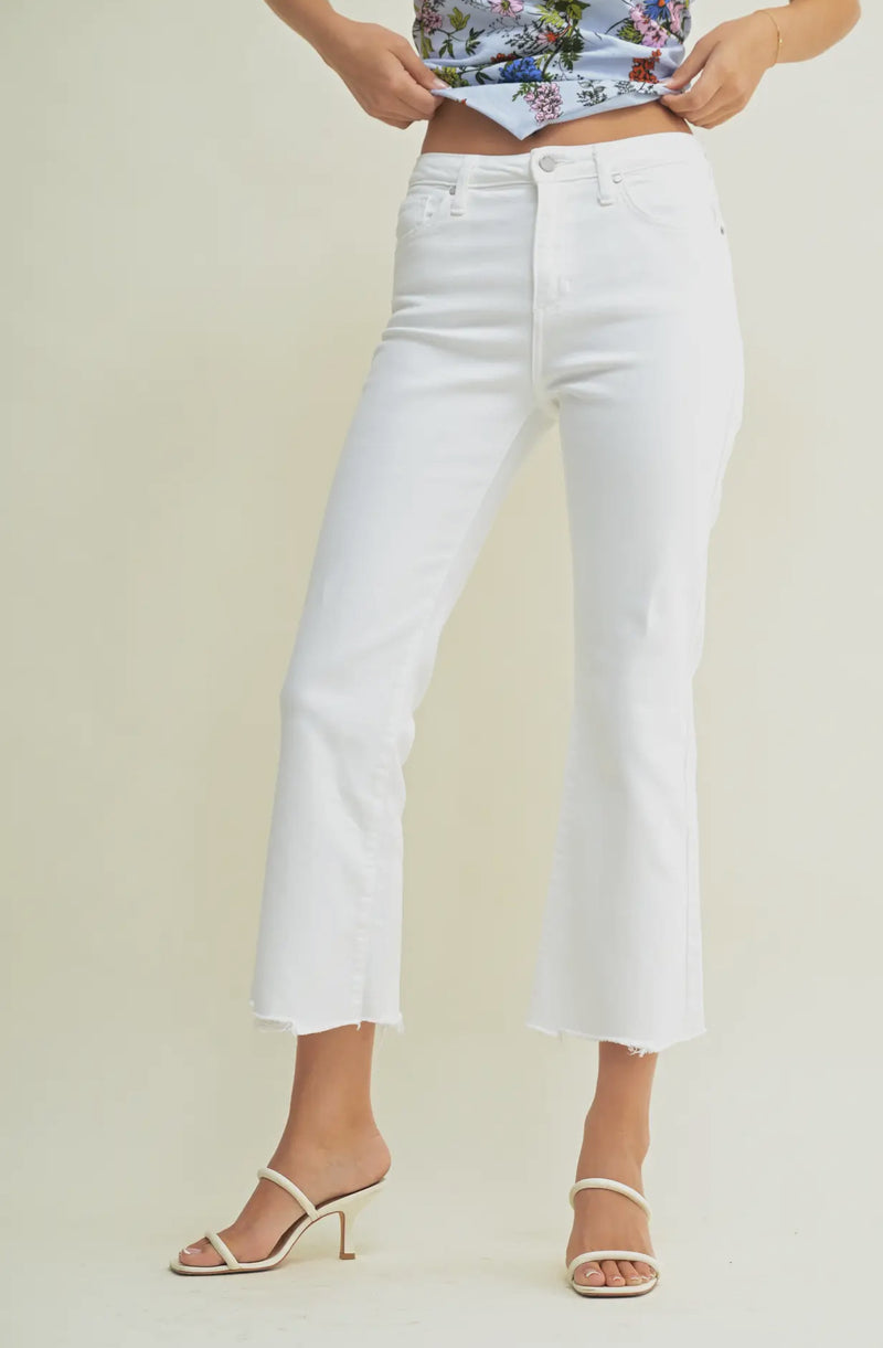 BP420j-a Vintage Crop Flare Jeans