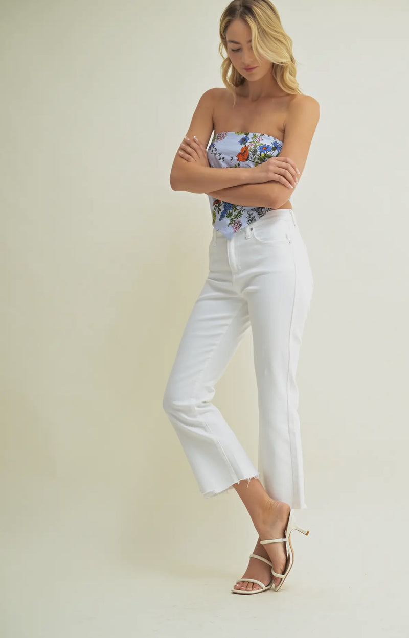 BP420j-a Vintage Crop Flare Jeans