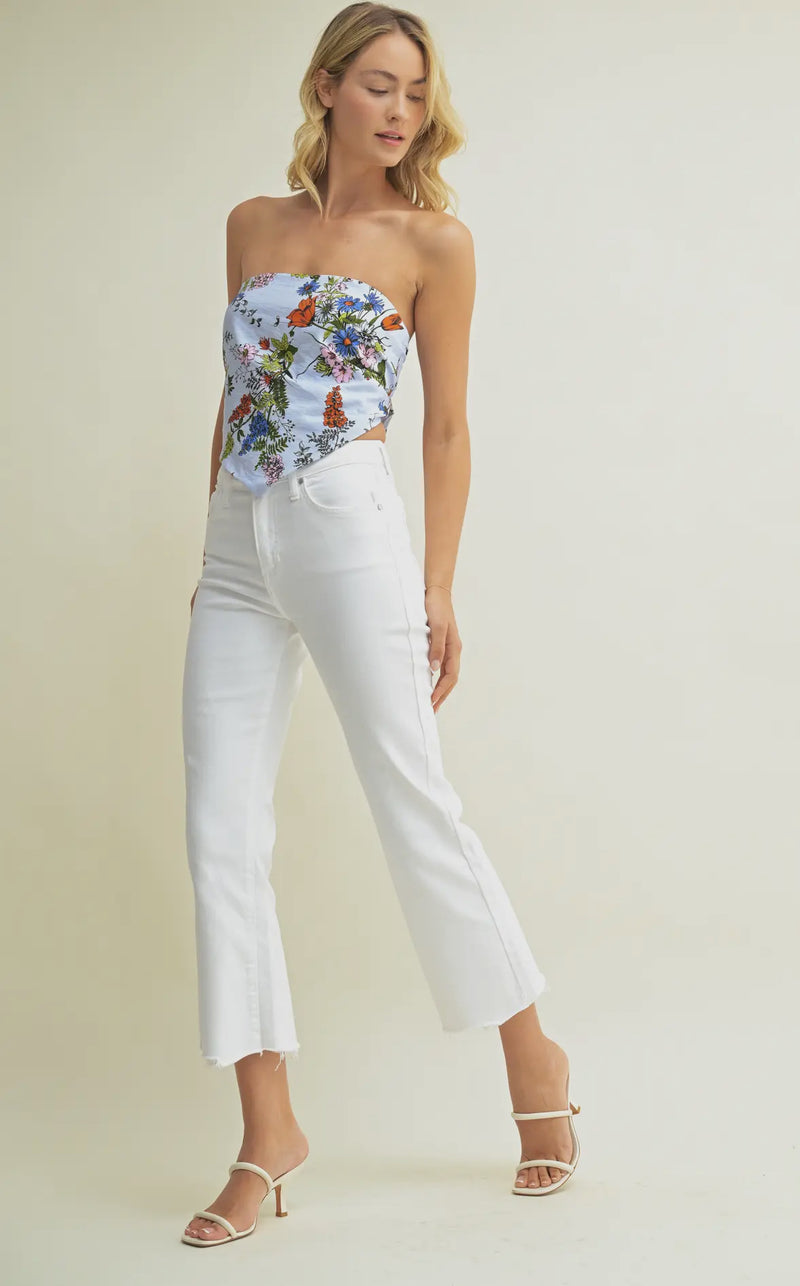 BP420j-a Vintage Crop Flare Jeans